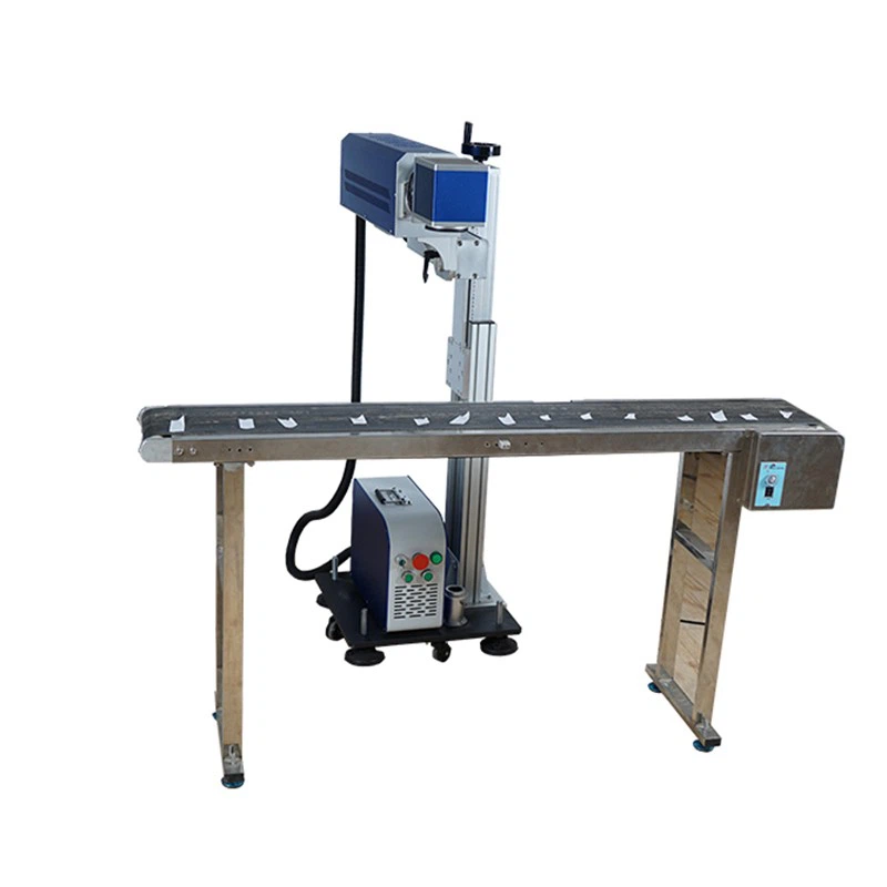 50W Automatic Laser Marking Flying Fiber Laser Marking Machine For Production Line