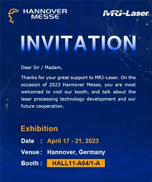 MRJ Laser præsenterer lasermaskiner på Hannover Messe 2023